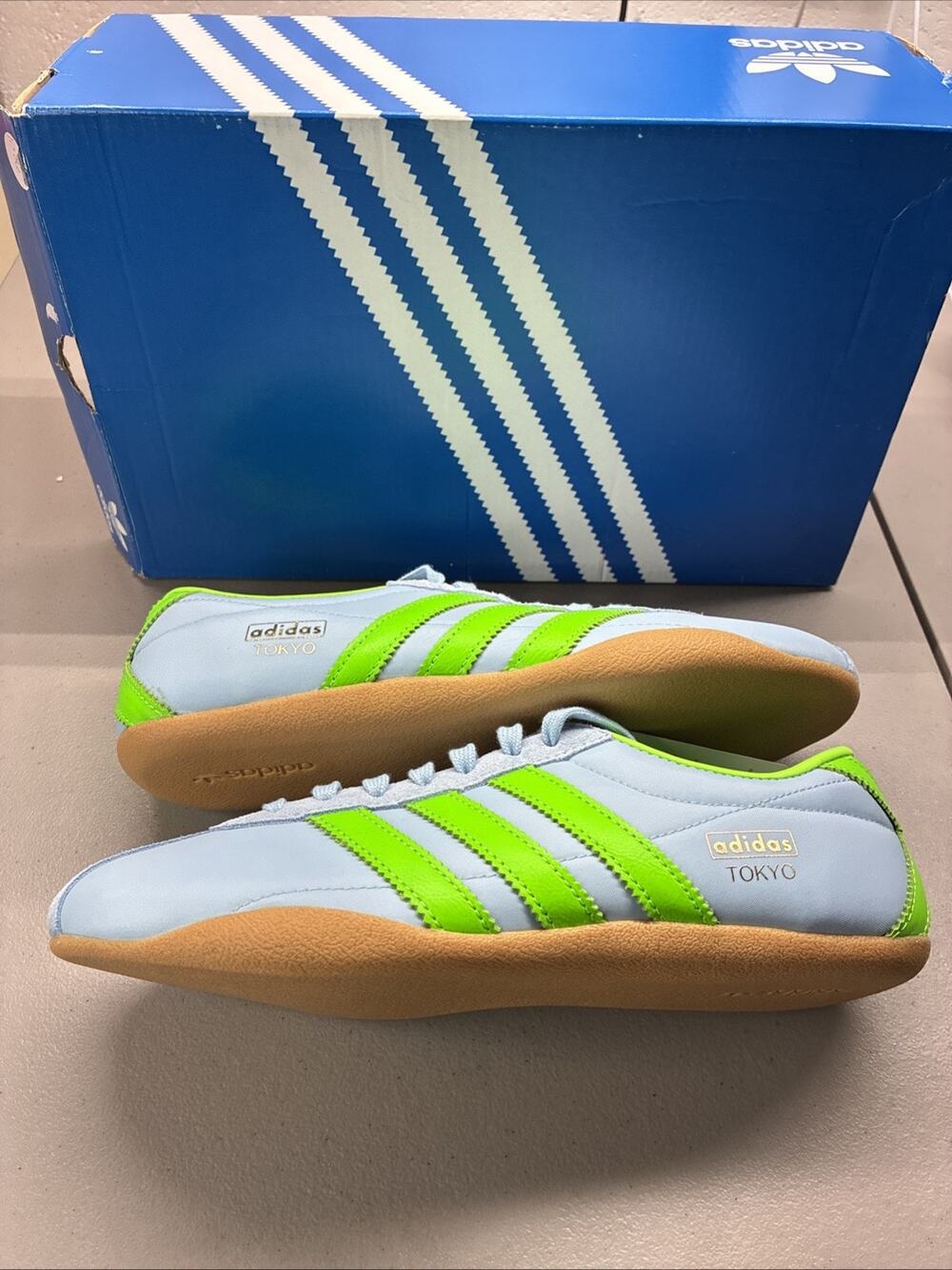Adidas Tokyo Women's Size 8 Athletic Shoes Blue Green Casual Footwear Sneakers